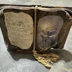 Vintage Decorative Book of Love ‘Sister’ Poem by Judith Bond with Rope Accent